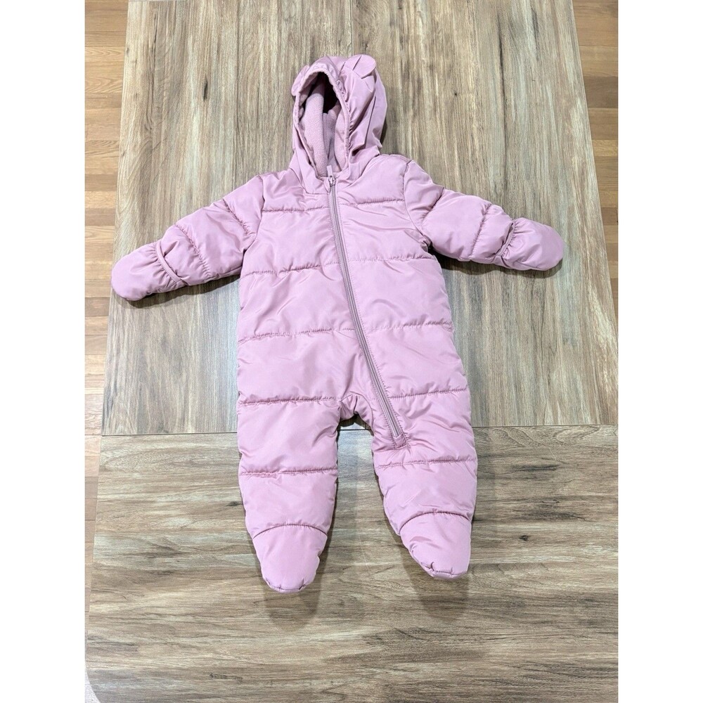 Old Navy Baby Girls Water-Resistant Frost Free Puffer Snowsuit Bunting 6-12 Mths